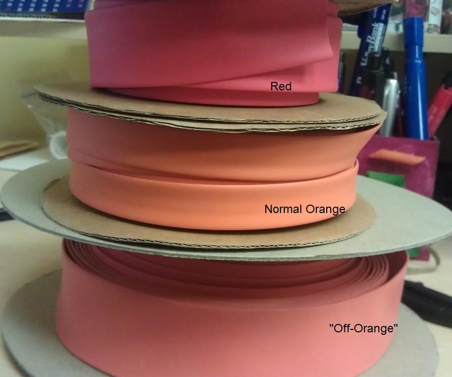 Orange heat shrink tubing